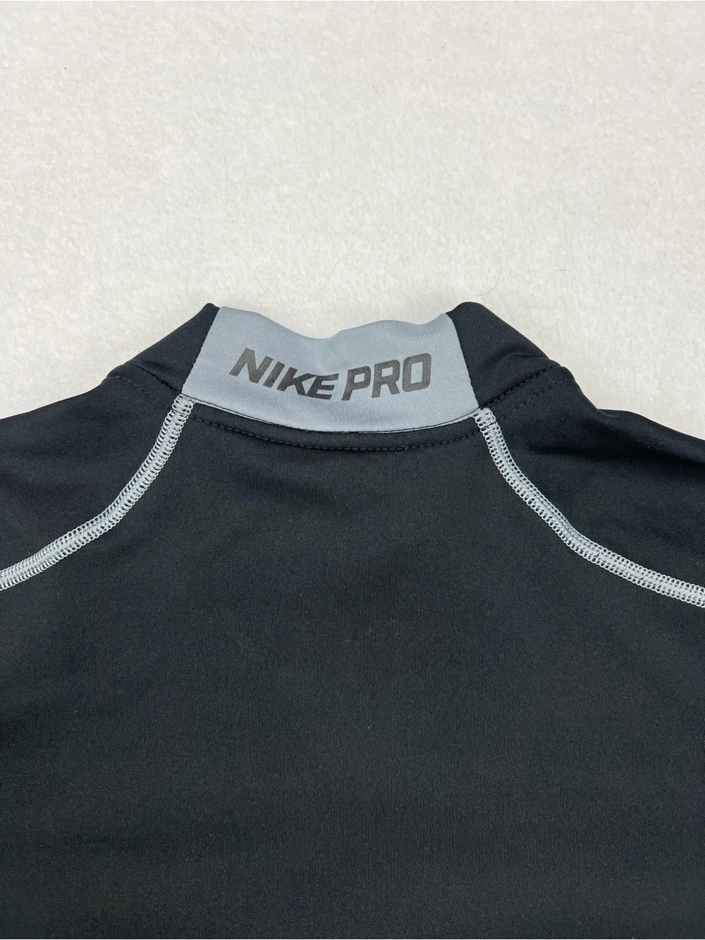 Nike Pro Combat Hyperwarm Fitted Black 1/4 Zip Pullover Long Sleeeve Men Sz L